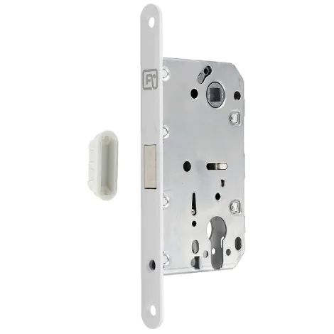Замок магнитный под цилиндр Magn lock 50x85 MWH белый