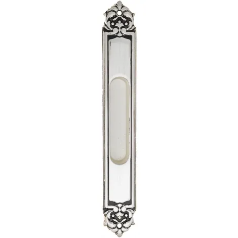 Ручка для раздвижной двери Venezia U122 DECOR LONG натуральное серебро + черный (1шт.)