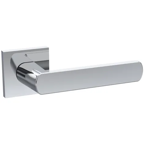 Дверная ручка на квадратном основании Ajax K.JS51.NANO (NANO JS) CP-8 хром