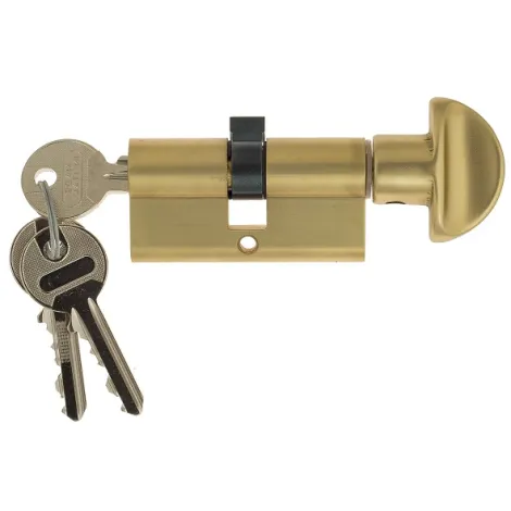 Цилиндровый механизм ключ-вертушка Venezia 30/10/30 французское золото