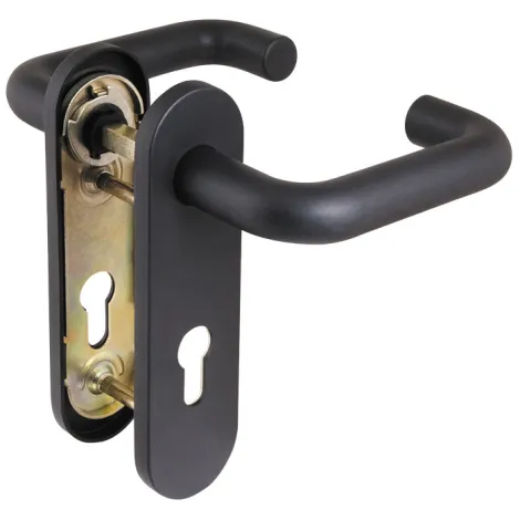 Ручка дверная FP.DH172.0433 NE (DH-0433 NE) (9x130) с пружиной BL-24 черный