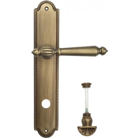 Дверная ручка Venezia \"PELLESTRINA\" WC-4 на планке PL98 матовая бронза