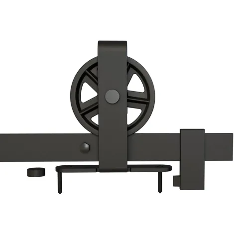 Комплект роликов для раздвижных дверей амбарного типа Лофт А-5 черный муар