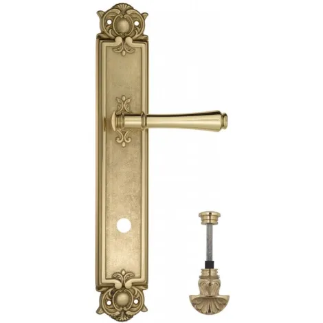 Дверная ручка Venezia \"CALLISTO\" WC-4 на планке PL97 полированная латунь