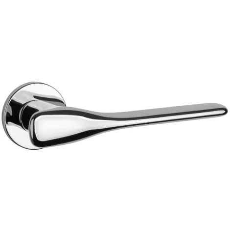 Дверная ручка на круглом основании APRILE ORCHIDE R 7S LC полированный хром