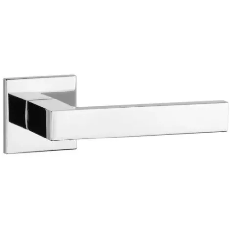Дверная ручка на квадратном основании Tupai Squre 2275 5S Q-03 полированный хром