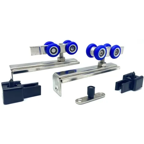 Комплект роликов для раздвижных дверей R4 до 80 кг матовый хром