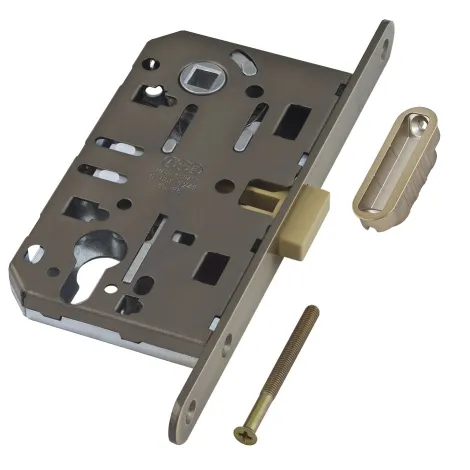 Замок магнитный под цилиндровый механизм AGB MEDIANA POLARIS B06103.50.12.640 с ответной планкой античная бронза