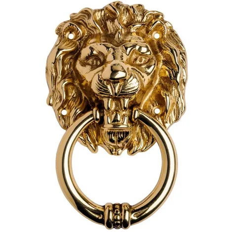 Дверная стучалка Pasini 0940 Testa Leone полированная латунь