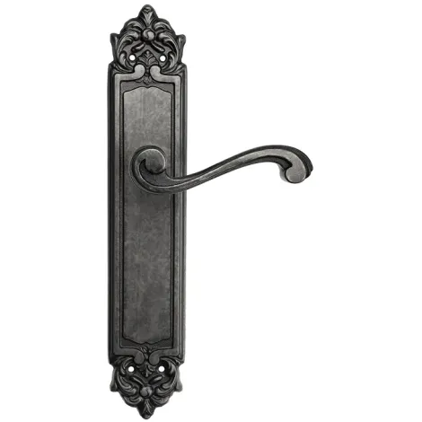 Дверная ручка Venezia \"VIVALDI\" на планке PL96 античное серебро