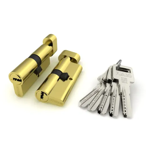 Цилиндровый механизм с вертушкой (R602/70) R6002Knob70(30+10+30) PB латунь 5Key с вертушкой