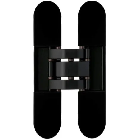 Петля скрытой установки универсальная Otlav Invisacta 230 3D (120x23 мм) 60кг черный матовый