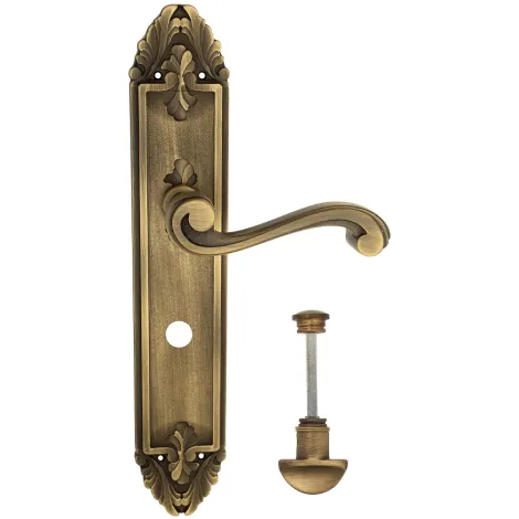 Дверная ручка Venezia \"VIVALDI\" WC-2 на планке PL90 матовая бронза