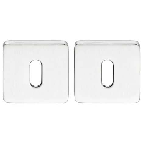 Накладка под ключ Буратино на квадратном основании Colombo BT 13 BB матовый хром/хром