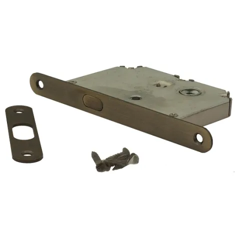 Замок для раздвижной двери SRR201 + ответная планка матовая бронза