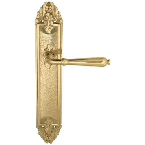 Дверная ручка Venezia \"CLASSIC\" на планке PL90 полированная латунь