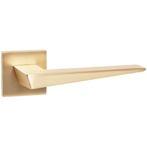 Дверная ручка на квадратном основании Ajax K.JS51.TRIO SSG-39 сатинированное золото