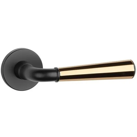 Дверная ручка на круглом основании APRILE MARIGOLD R 7S MULTICOLOR BK/LG черный/золото