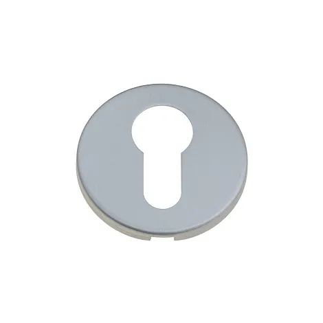 Накладка дверная под цилиндр на круглом основании Venezia CYL-1 FSR матовый хром 2 шт.