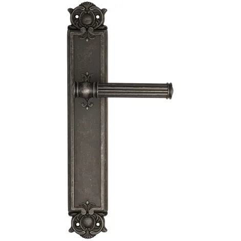 Дверная ручка Venezia \"IMPERO\" на планке PL97 античное серебро