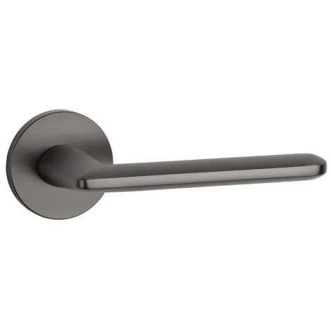 Дверная ручка на круглом основании STILE AVA R MSB титан