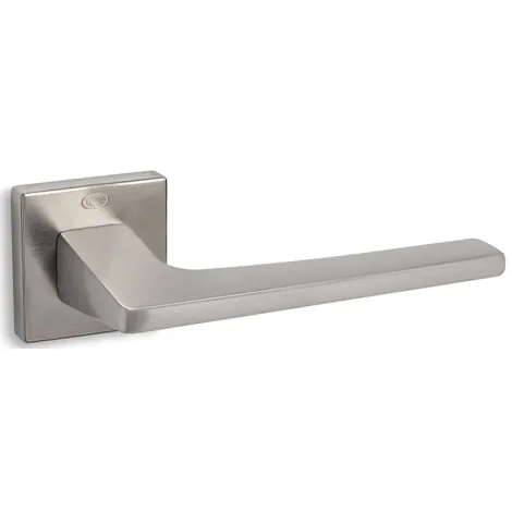 Дверная ручка на квадратном основании CONVEX (Греция) 1495-матовый никель