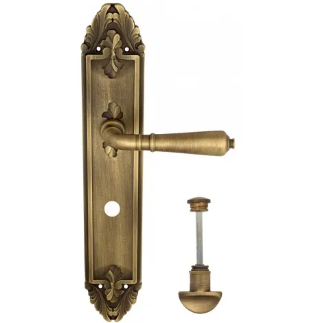 Дверная ручка Venezia \"VIGNOLE\" WC-2 на планке PL90 матовая бронза