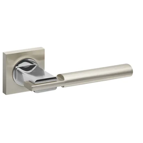 Дверная ручка на квадратном основании Fuaro K.KM52.JAZZ (JAZZ KM) SN/CP-3 матовый никель/хром