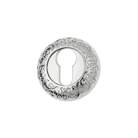 Накладка дверная под цилиндр Venezia CYL-1 D4 полированный хром 2 шт.