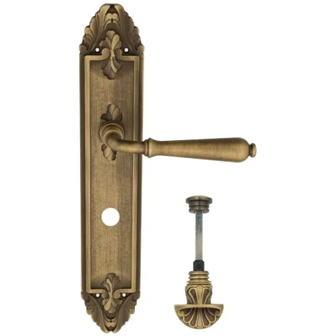 Дверная ручка Venezia \"CLASSIC\" WC-4 на планке PL90 матовая бронза