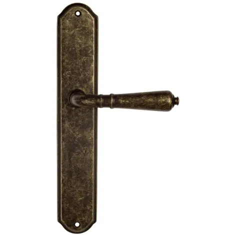 Дверная ручка Venezia \"VIGNOLE\" на планке PL02 античная бронза