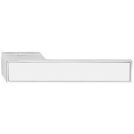 Дверная ручка на прямоугольном основании Linea Cali LOFT WHITE WOOD 434/006 CS хром матовый