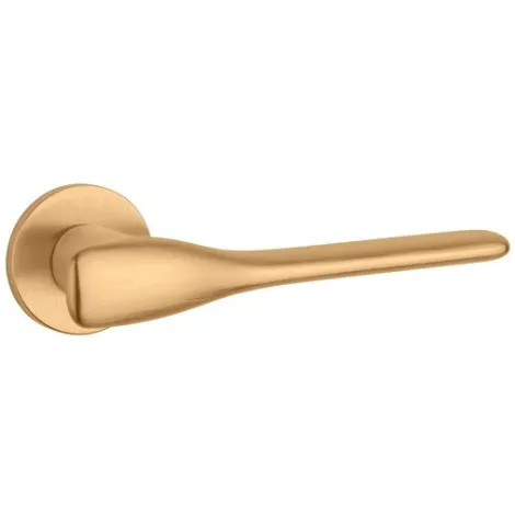 Дверная ручка на круглом основании APRILE ORCHIDE R 7S KG матовое золото