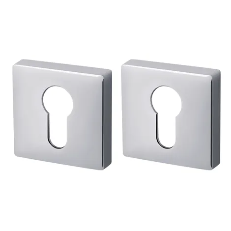 Накладка под цилиндр на квадратном основании Armadillo ET USQ CP-8 хром 2 шт