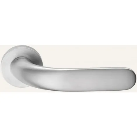 Дверная ручка на круглом основании Linea Cali POINT 1595/025 CS хром матовый