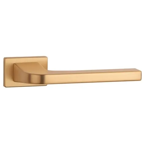 Дверная ручка на прямоугольном основании APRILE ISMENA RT 7S KG матовое золото