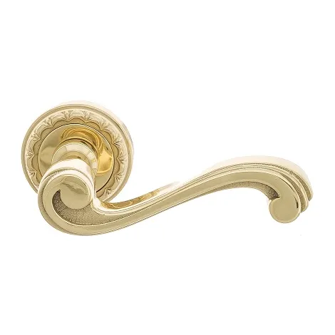 Дверная ручка на круглом основании Venezia \"VIVALDI\" D2 полированная латунь