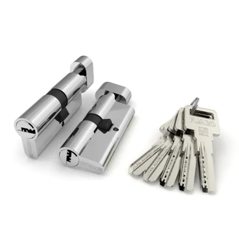 Цилиндровый механизм с вертушкой (R602) R6002Knob68(26+10+32) CP хром 5Key с вертушкой