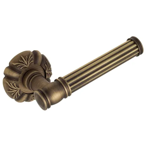 Дверная ручка на круглом основании Venezia \"IMPERO\" D5 матовая бронза