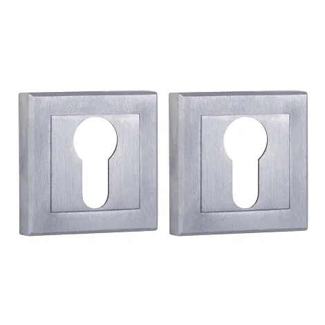 Накладка под цилиндр на квадратном основании Punto ET.K.QL52 (ET QL) SSC-16 сатинированный хром