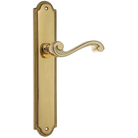 Дверная ручка Venezia \"VIVALDI\" на планке PL98 полированная латунь