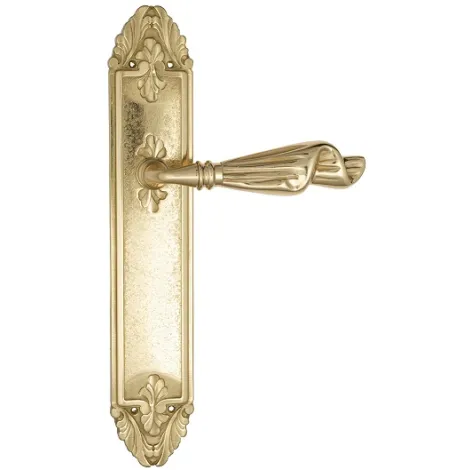 Дверная ручка Venezia \"OPERA\" на планке PL90 полированная латунь