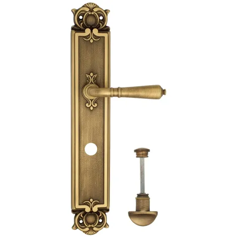 Дверная ручка Venezia \"VIGNOLE\" WC-2 на планке PL97 матовая бронза