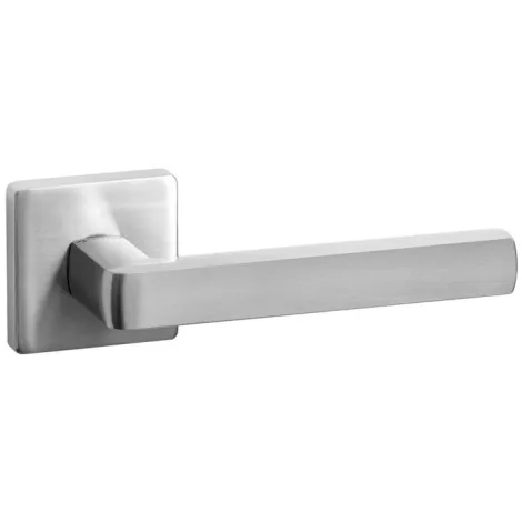 Дверная ручка на квадратном основании Pasini Roby Square 8381 матовый хром