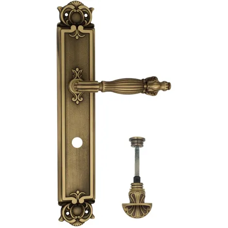 Дверная ручка Venezia \"OLIMPO\" WC-4 на планке PL97 матовая бронза