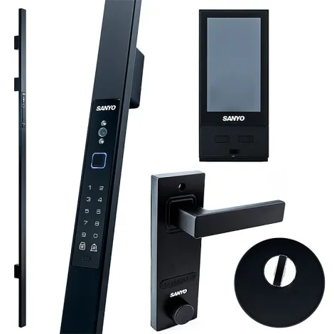 Электронный замок Sanyo D700 Usmart Go DM70 с WiFi, ручка скоба 1600 мм, черный