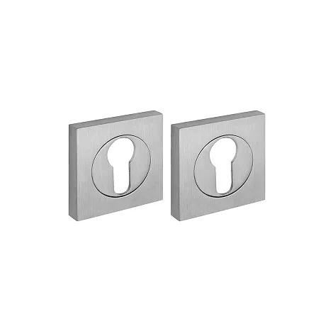 Накладка под цилиндр на квадратном основании Fuaro ET.K.KM52 (ET KM) SSC-16 сатинированный хром