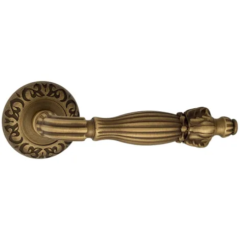 Дверная ручка на круглом основании Venezia \"OLIMPO\" D4 матовая бронза