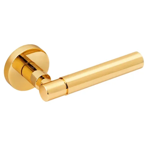 Дверная ручка на круглом основании FANTOM \"Аделина\" Gold золото