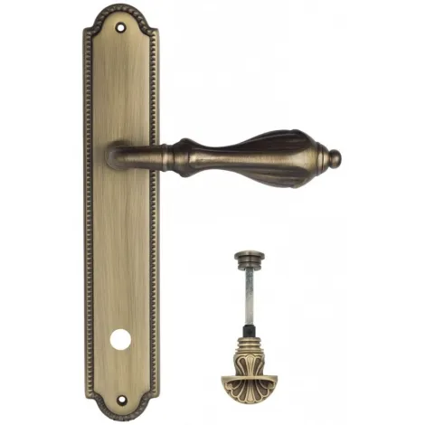 Дверная ручка Venezia \"ANAFESTO\" WC-4 на планке PL98 матовая бронза